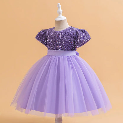 Princess Girls’ Sequined Bow Dress – Birthday