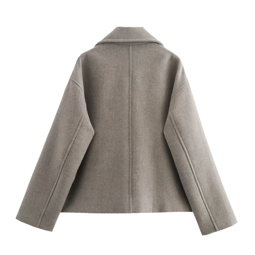 Casual Fall Coat for Women – Double Breasted