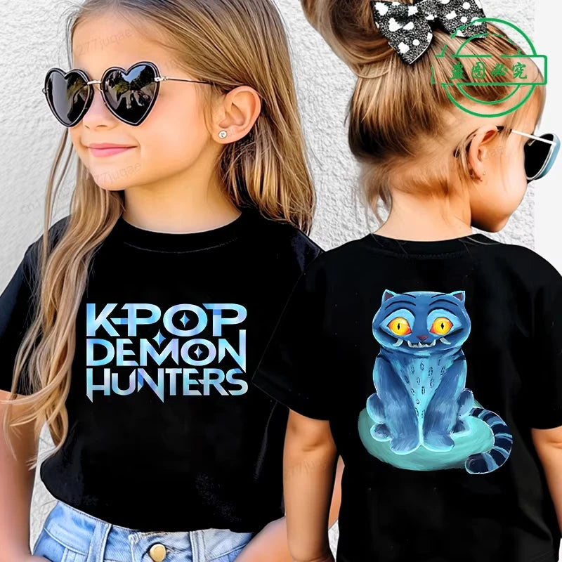 Saja Kpop Demon Hunters Boys Tee – Summer Cartoon Cotton Shirt