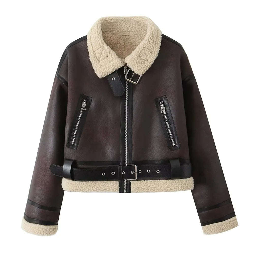 2025 Cozy Luxe: Double-Sided Fleece Lapel Jacket