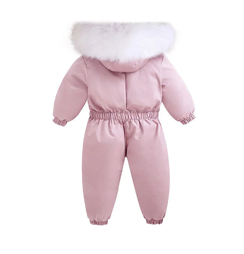 Baby Winter Overalls – Hooded Ski Suit for Cold Weather