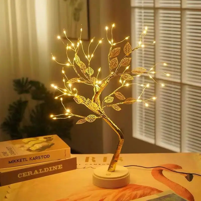 Cherry Blossom LED Tree Lamp: USB/Battery Powered, Touch Control Décor