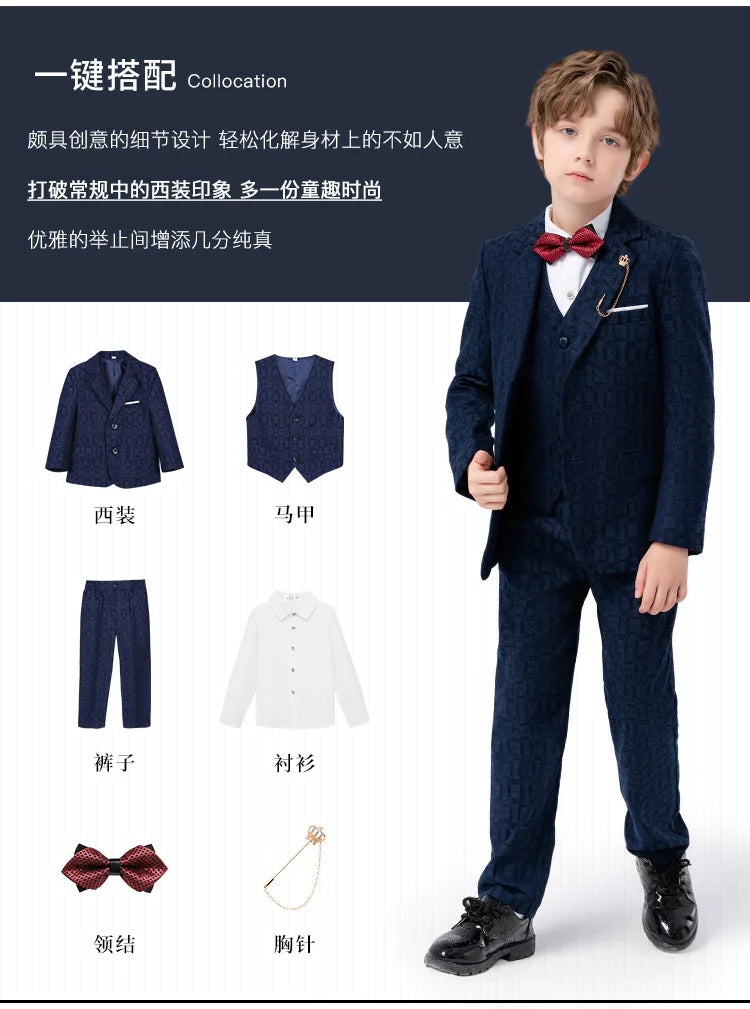Classic Gray Suit for Boys – 1–14Y Formal & Performance Set