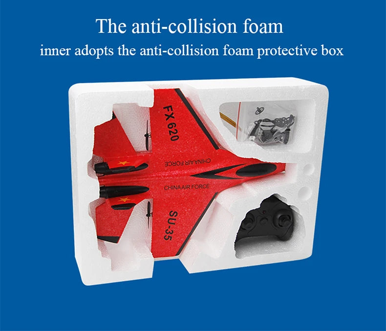 2.4G RC Foam Aircraft SU-35 – Fighter Jet Glider Toy for Kids