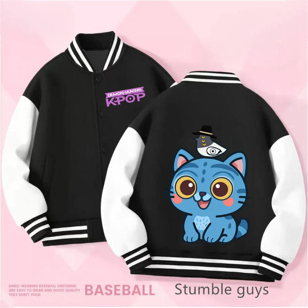 Kpop Demon Hunter Girls Coat – Trendy Kids Hoodie Jacket