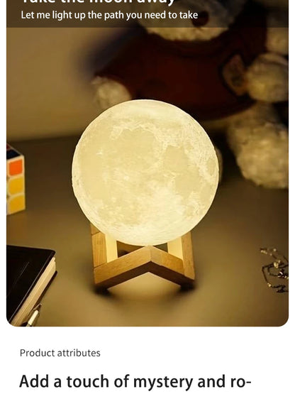 8cm DIY Galaxy Planet Lamp: Artistic Moon Night Light for Bedroom Decor