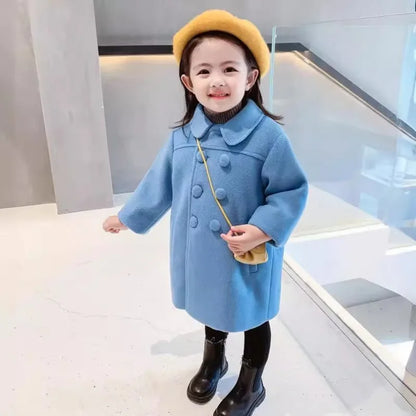 Warm Baby Girl Coat – Double-Breasted Winter Fashion