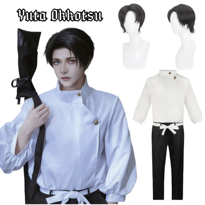 Jujutsu Kaisen Cosplay Costume – Yuta Okkotsu Anime Outfit with Wig