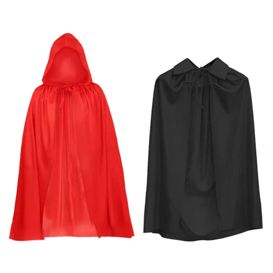 Spooky Halloween Costumes: Hooded Capes for Men, Women, & Kids – Witch, Vampire, Devil!