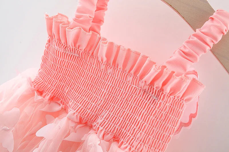 Toddler Girl Embroidered Mesh Party Outfit