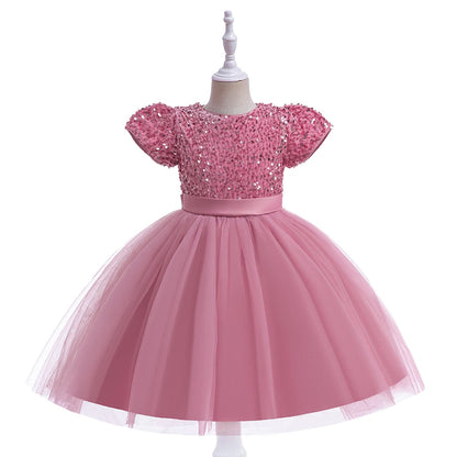Princess Girls’ Sequined Bow Dress – Birthday