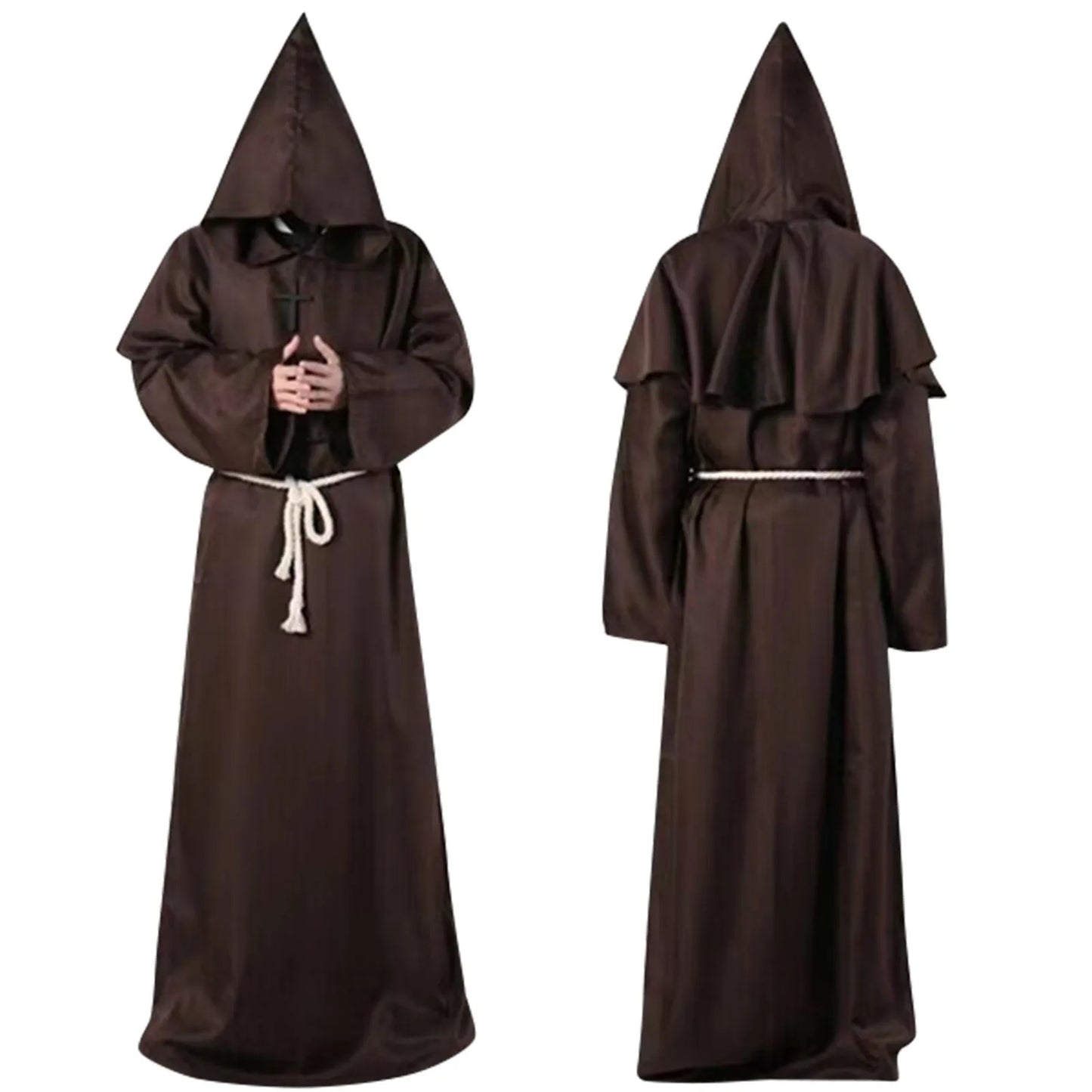 Monk Cosplay Outfit – Medieval Robe for Priest, Wizard & Costume Play