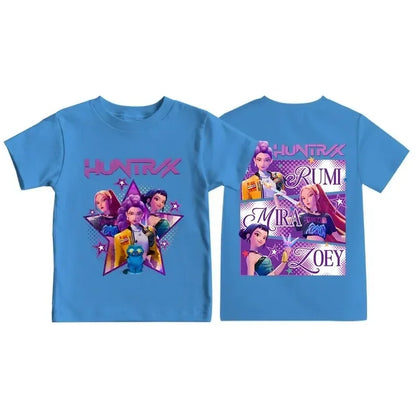 Cute Kpop Demon Hunters Shirt – Summer Short Sleeve for Boys & Girls