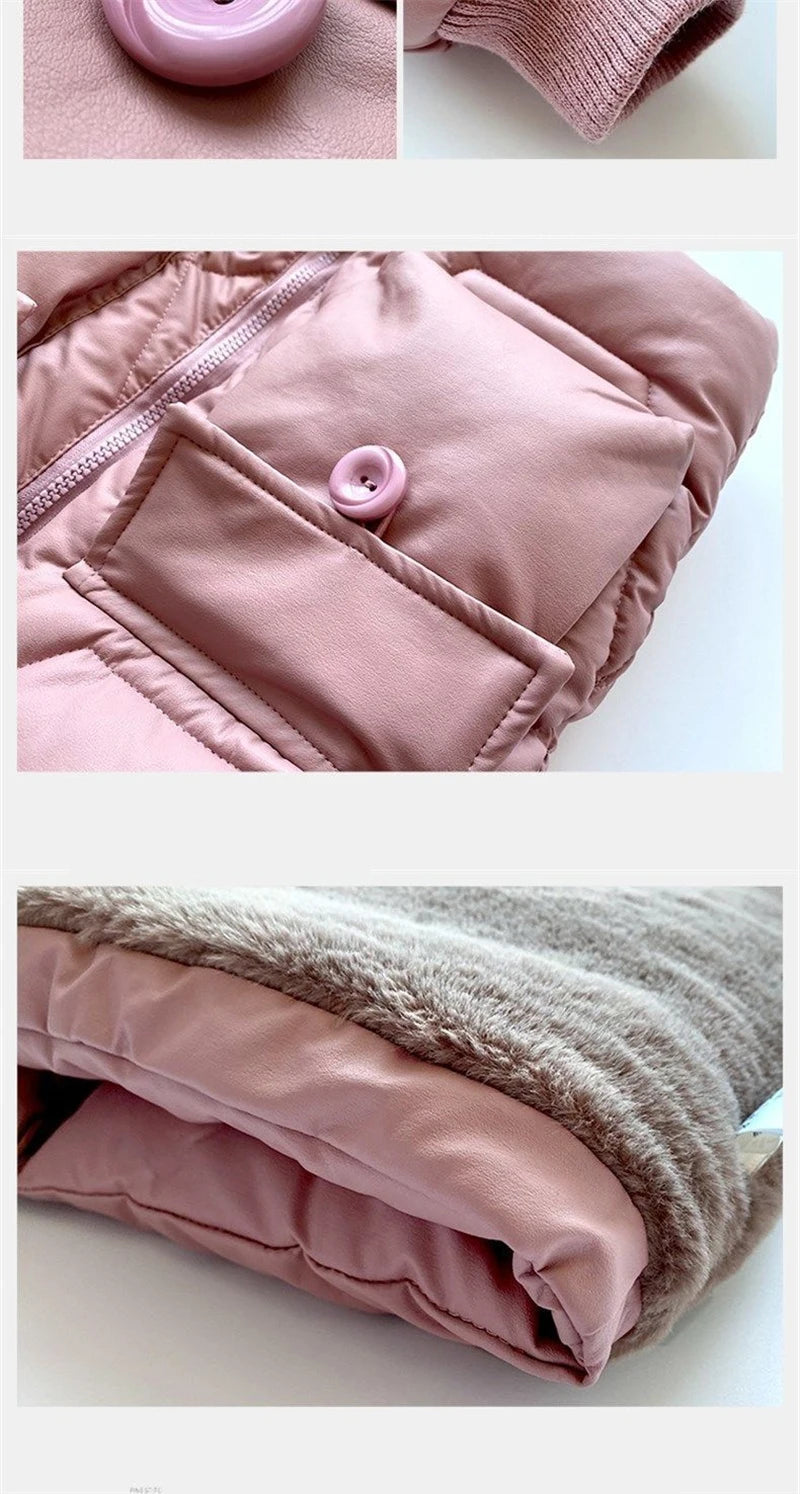 Winter Velvet Thicken Coat for Girls – Fashion & Comfort 2025