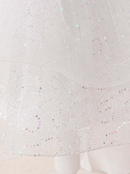 Girls’ Formal Lace Dress – High-End Embroidery for Flower Girl