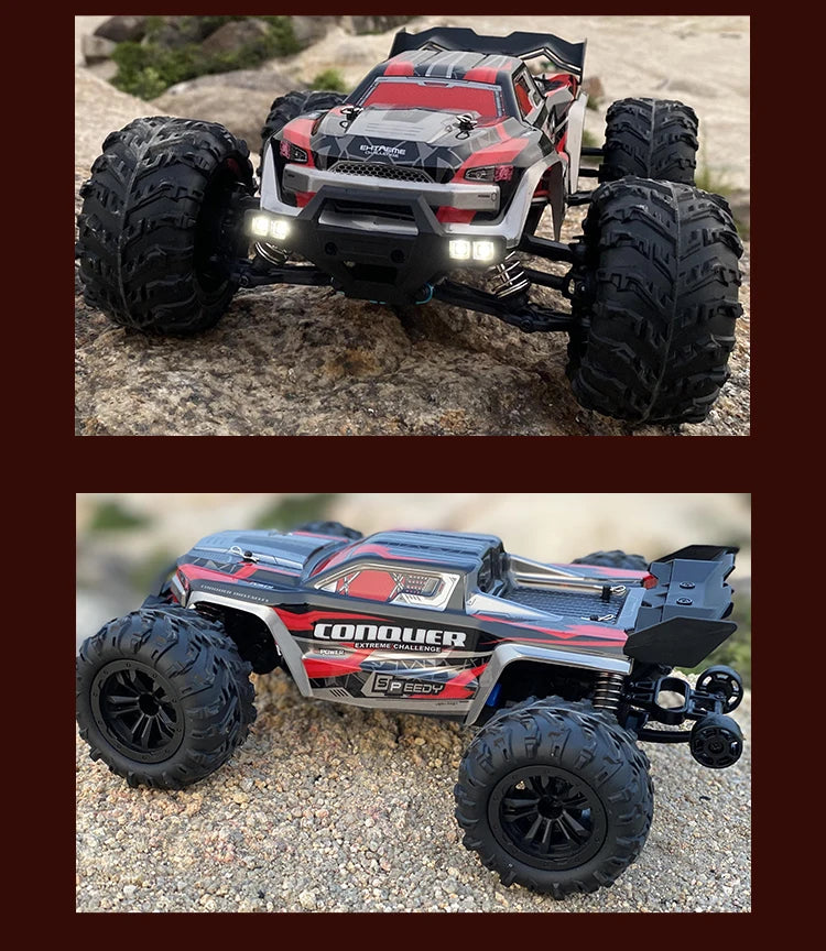 1:16 RC Off-Road Car – High-Speed 4WD Monster Truck with LED Lights