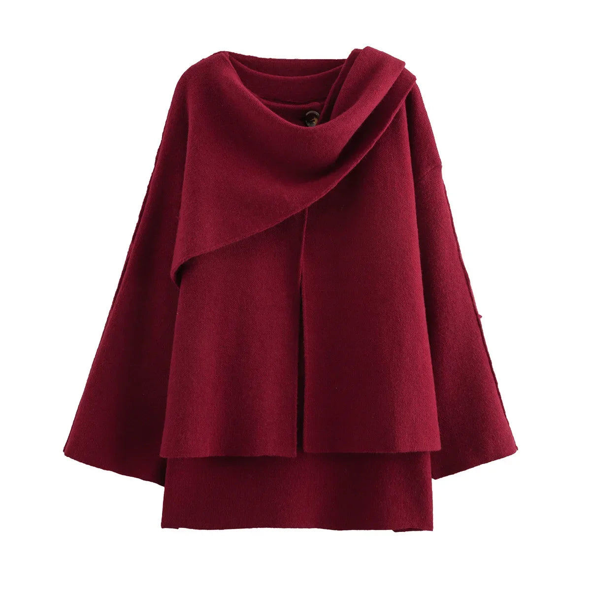 Autumn Chic: Knit Scarf Jacket for Women