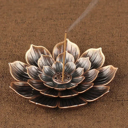 Lotus Alloy Incense Burner: Elevate Your Space with Serenity and Style