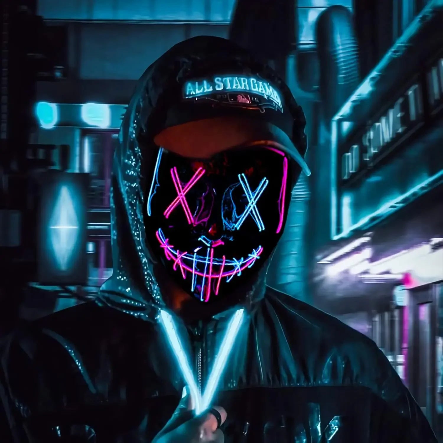 Halloween LED Mask – Poptrend Light-Up Scary Costume Accessory