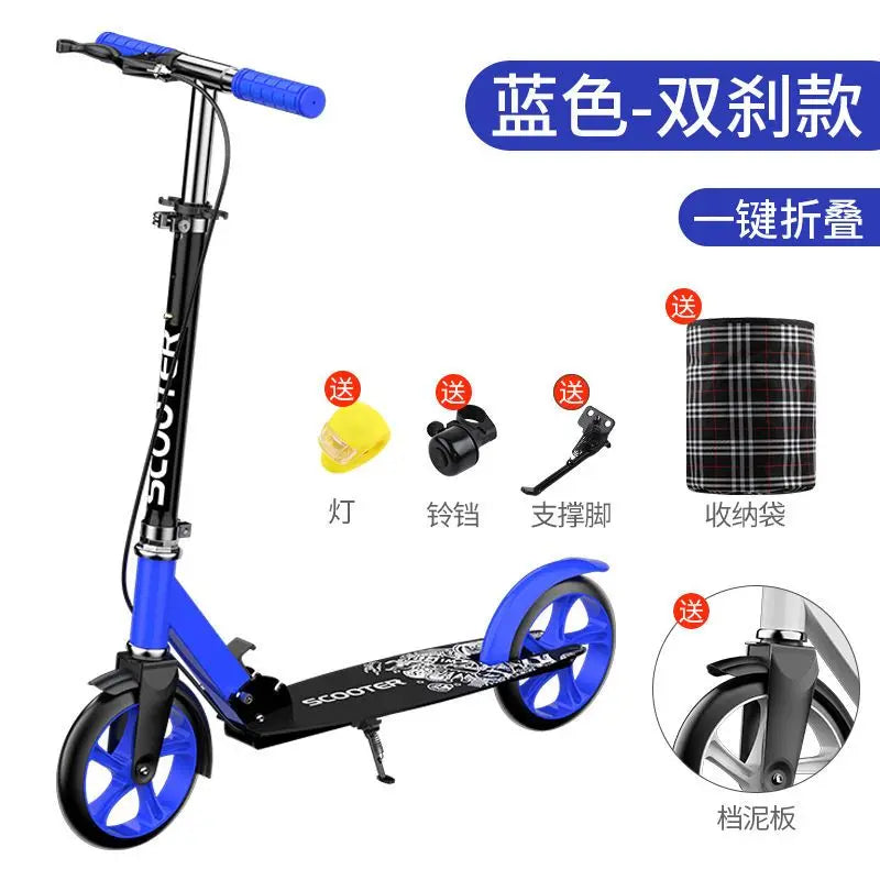 Foldable Two-Wheeled Scooter – Perfect for Kids, Teens, and Adults