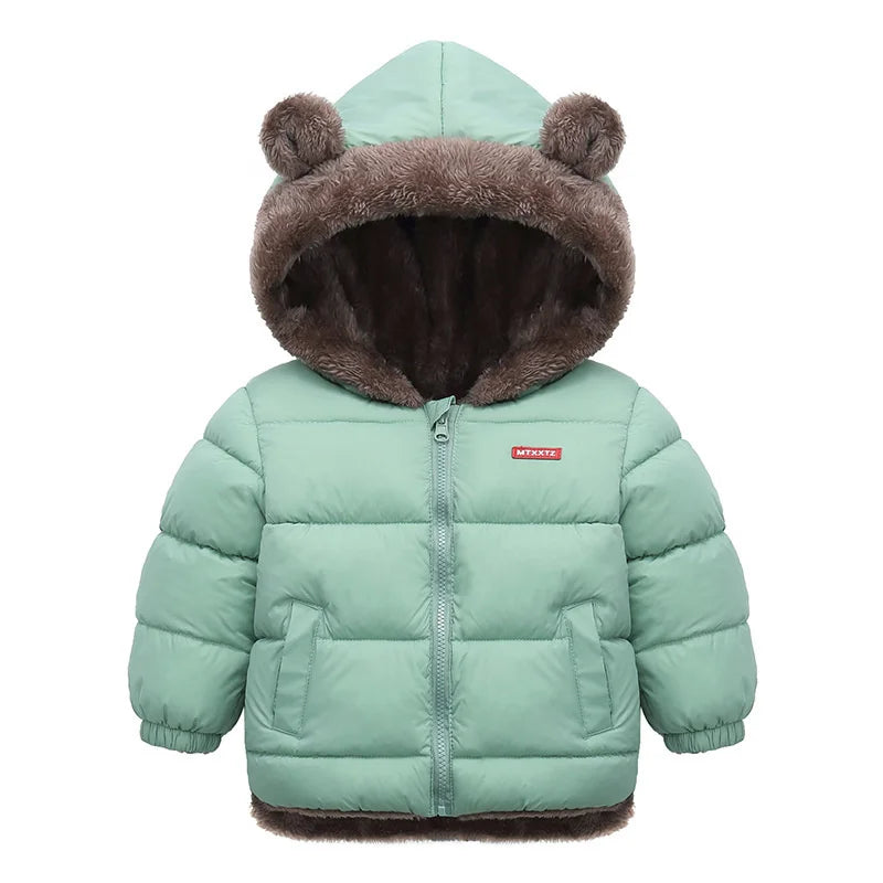 Warm Baby Coat – Padded Cotton Jacket with Hood (Unisex)