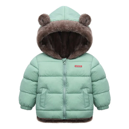Warm Baby Coat – Padded Cotton Jacket with Hood (Unisex)