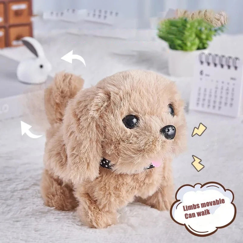 Interactive Electronic Pet Dog – Walking & Vibrating Plush Puppy Toy