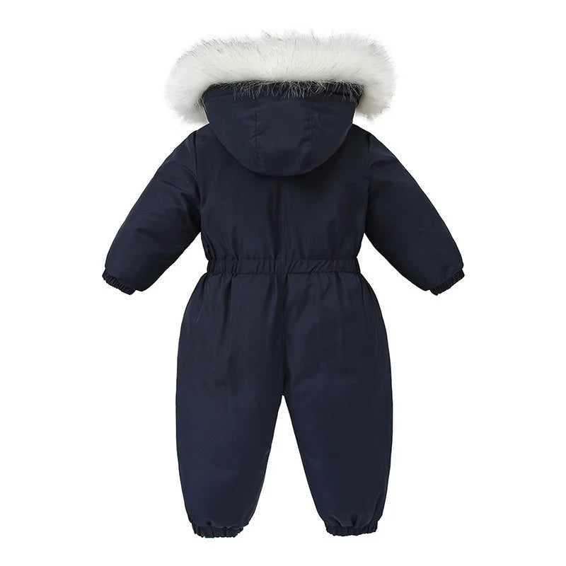 Baby Winter Overalls – Hooded Ski Suit for Cold Weather