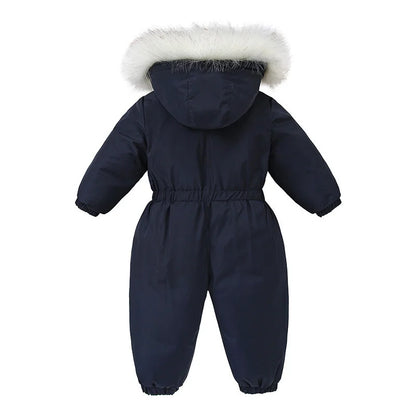 Baby Winter Overalls – Hooded Ski Suit for Cold Weather