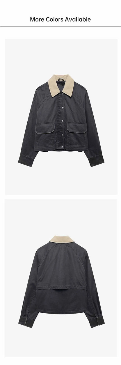 Chic Contrast Splice Jacket – Autumn/Winter 2025