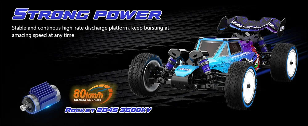 High-Speed 80KM/H RC Car – JIUSI WB12 PRO 4WD Off-Road Toy