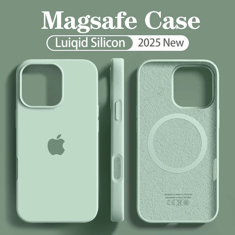 Original MagSafe Magnetic Liquid Silicone Soft Case for Apple - Premium Protection & Seamless Charging