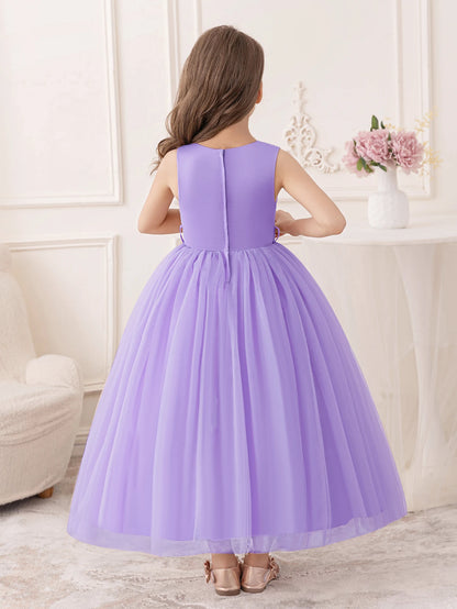 Purple Bridesmaid & Birthday Gown for Girls