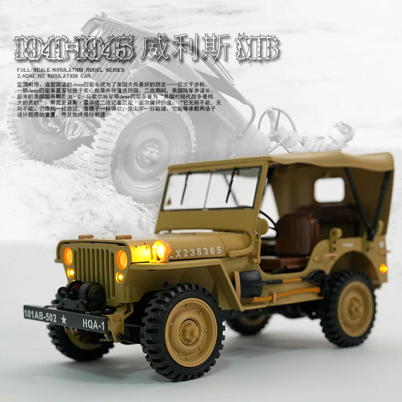 1:14 RC Military Car – HG4-58 4WD Electric Off-Road Model