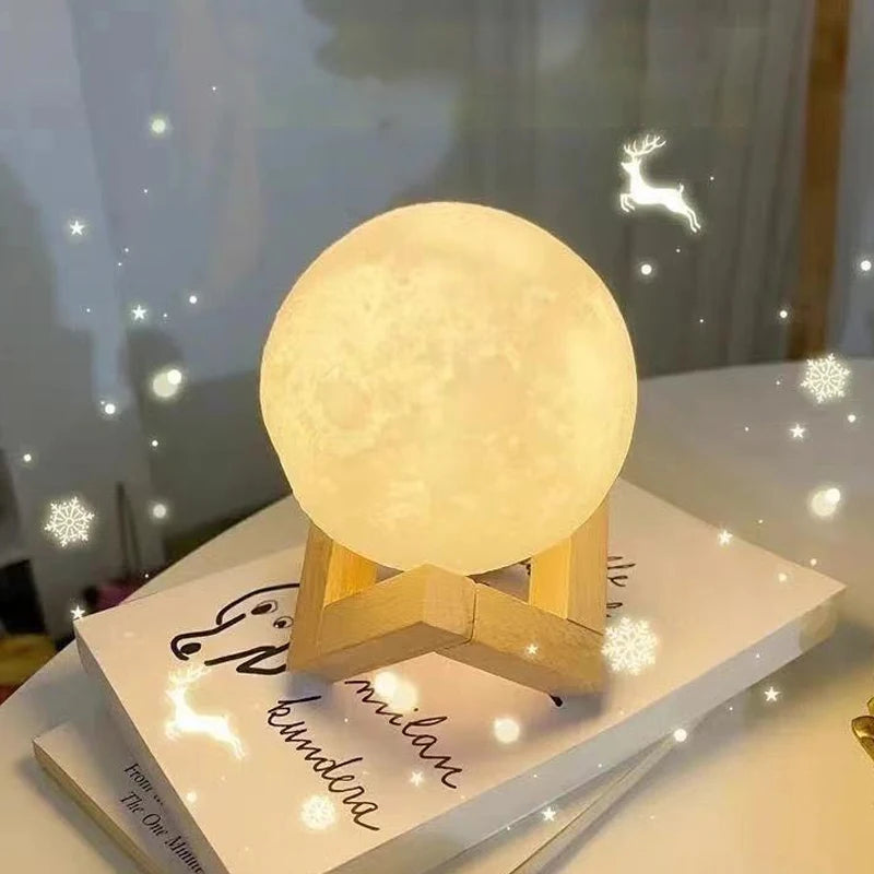 8cm DIY Galaxy Planet Lamp: Artistic Moon Night Light for Bedroom Decor