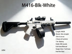 Ultra Shoppings M416 Gel Ball Blaster Gun with 30m range, 7.4V battery, safe gel beads, and cool design for outdoor team battles.