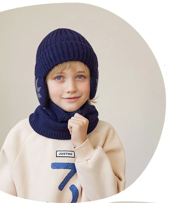 Fleece Lined Winter Hat & Scarf for Children