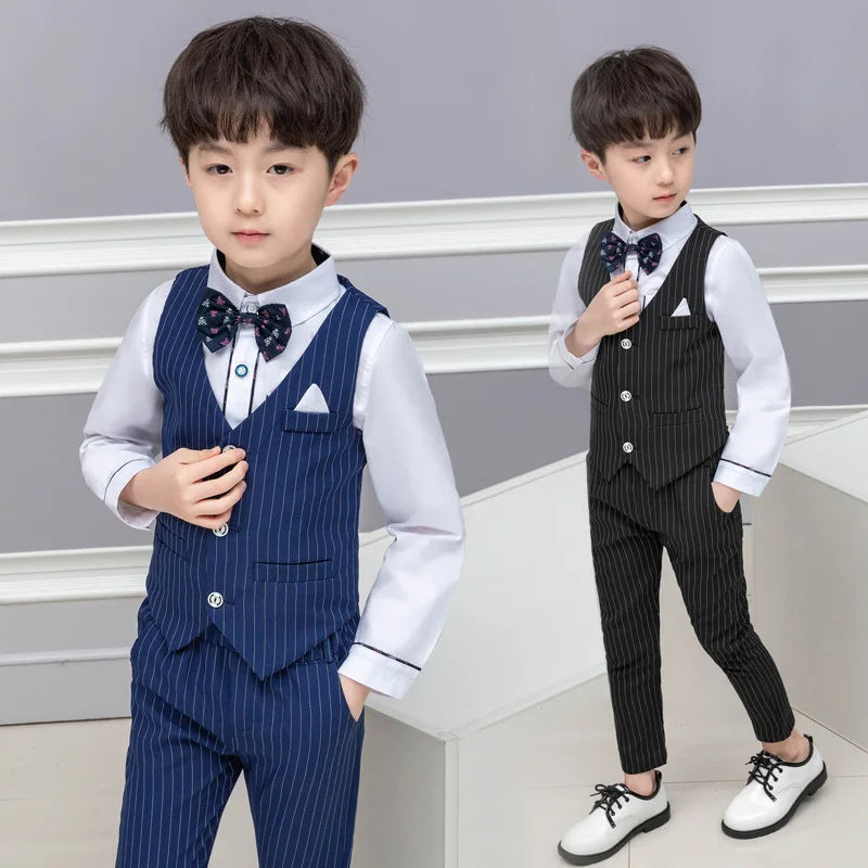 Elegant Boys’ Performance Outfit – Shirt, Vest & Pants Set