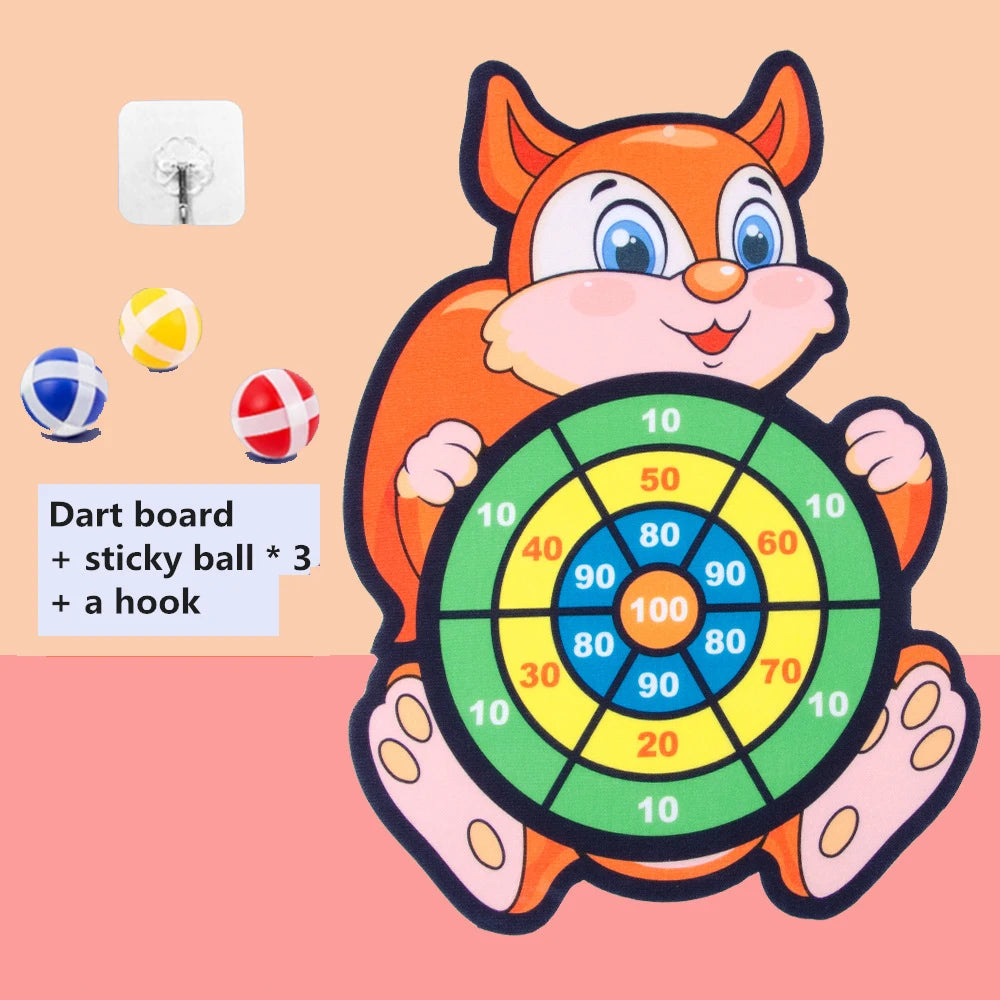 Montessori Animal Dart Board – Interactive Sticky Ball Toy for Kids