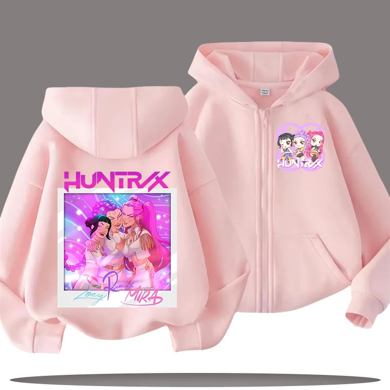 Kpop Demon Hunters Cartoon Jacket – Stylish Hoodie for Children
