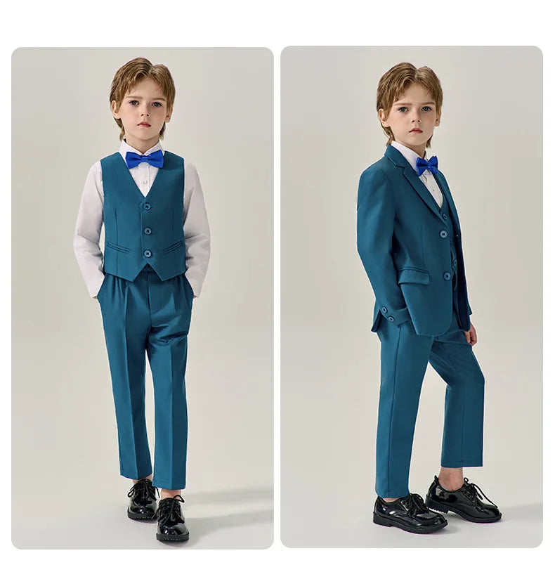 Boys’ Stylish Formal Wear – Green Blazer Set for Special Occasions