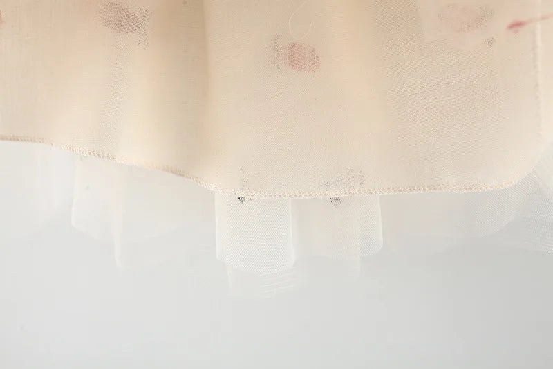 Baby Girl Short Sleeve Mesh Princess Dress