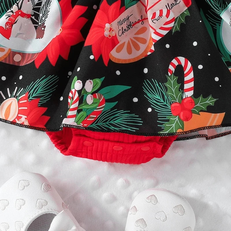 Cute Baby Girl Christmas Party Dress for Infants