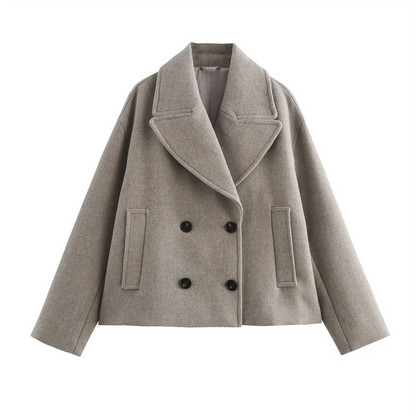 Casual Fall Coat for Women – Double Breasted