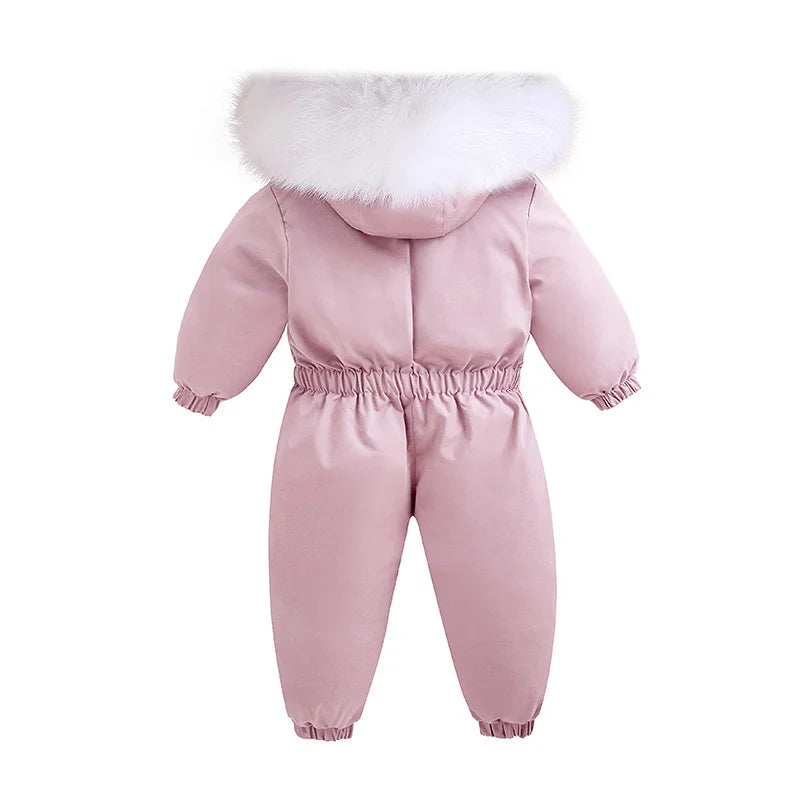 Baby Winter Overalls – Hooded Ski Suit for Cold Weather