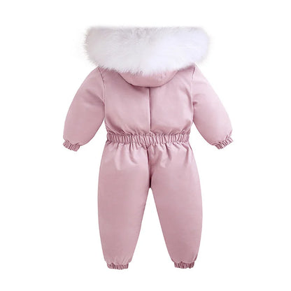 Baby Winter Overalls – Hooded Ski Suit for Cold Weather