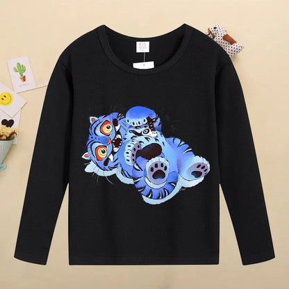 Kpop Demon Hunters Kids T-Shirt – Kawaii Cartoon Long Sleeve Top
