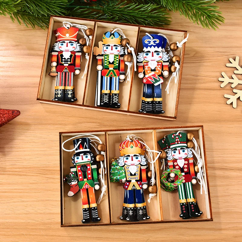 Christmas Nutcracker Soldier Wooden Pendant - Holiday Tree Ornament & 2025 New Year Gift