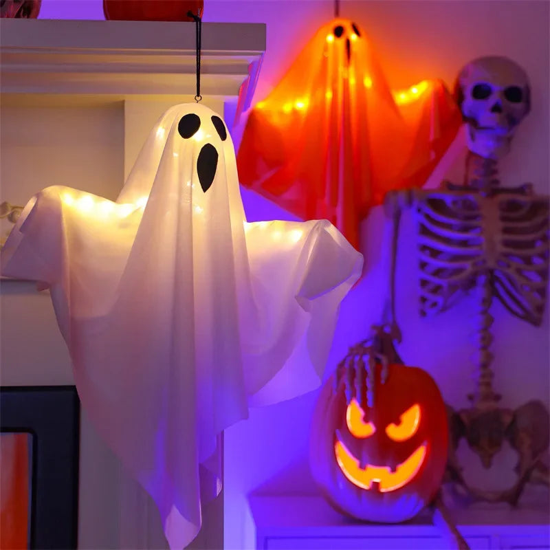 2024 LED Glow Ghost: Spooky Hanging Decor for Halloween Fun