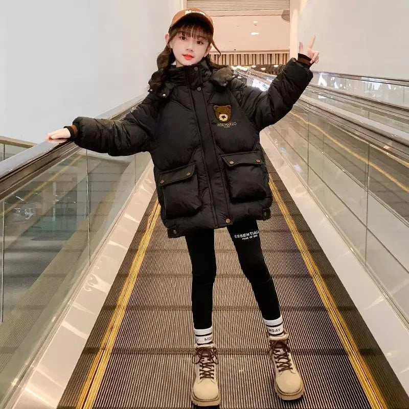 Girls’ Zipper Parka – Warm & Stylish Outerwear